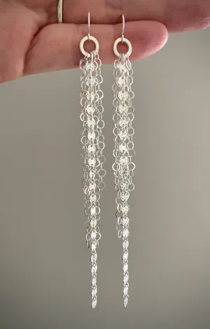 Disc Fringe Earrings