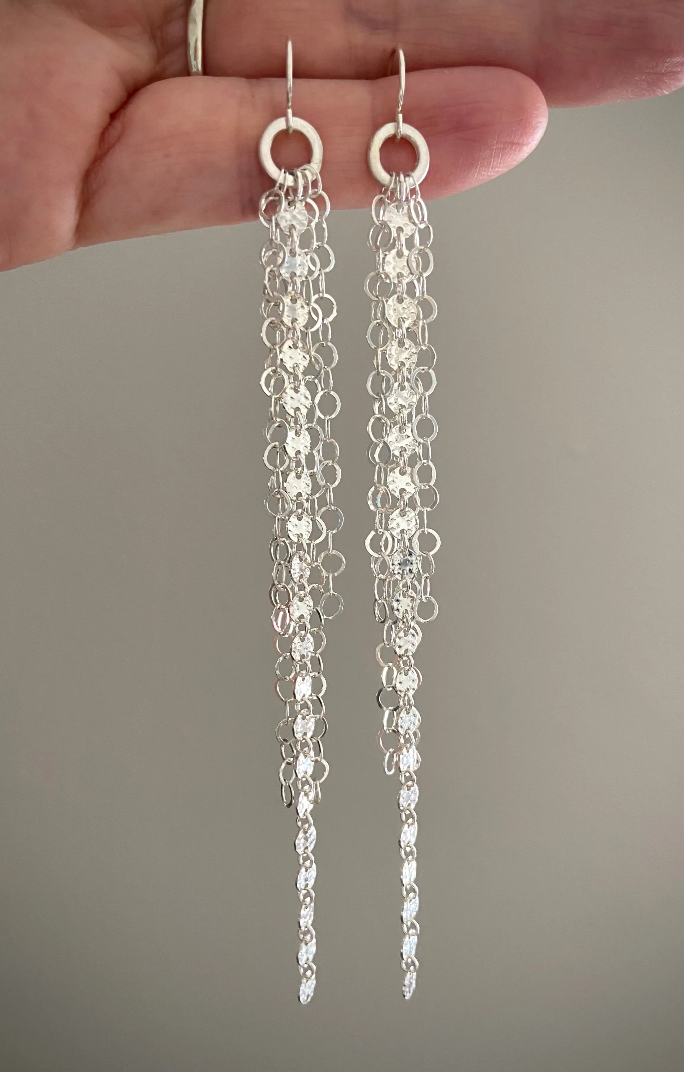 Disc Fringe Earrings