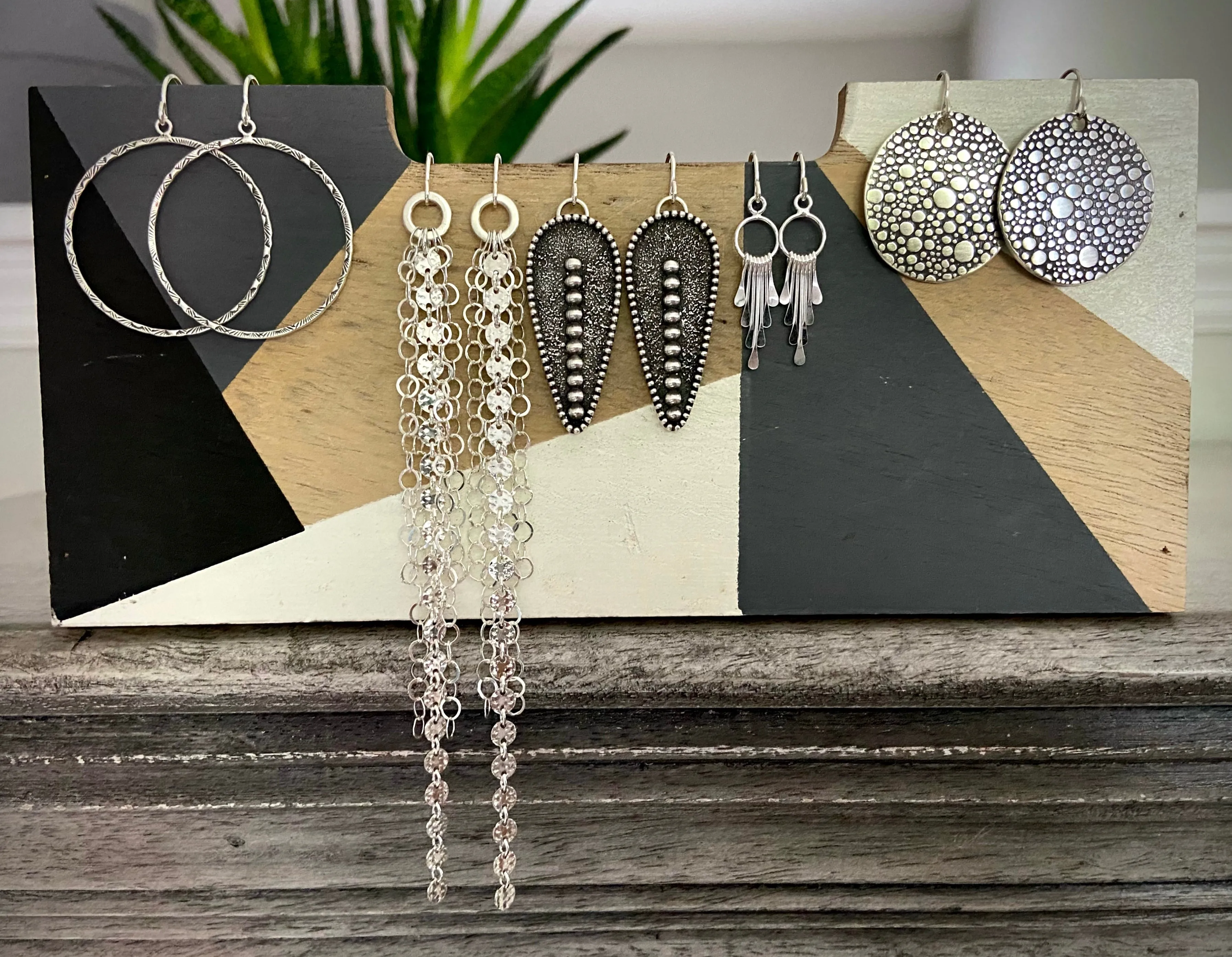 Disc Fringe Earrings