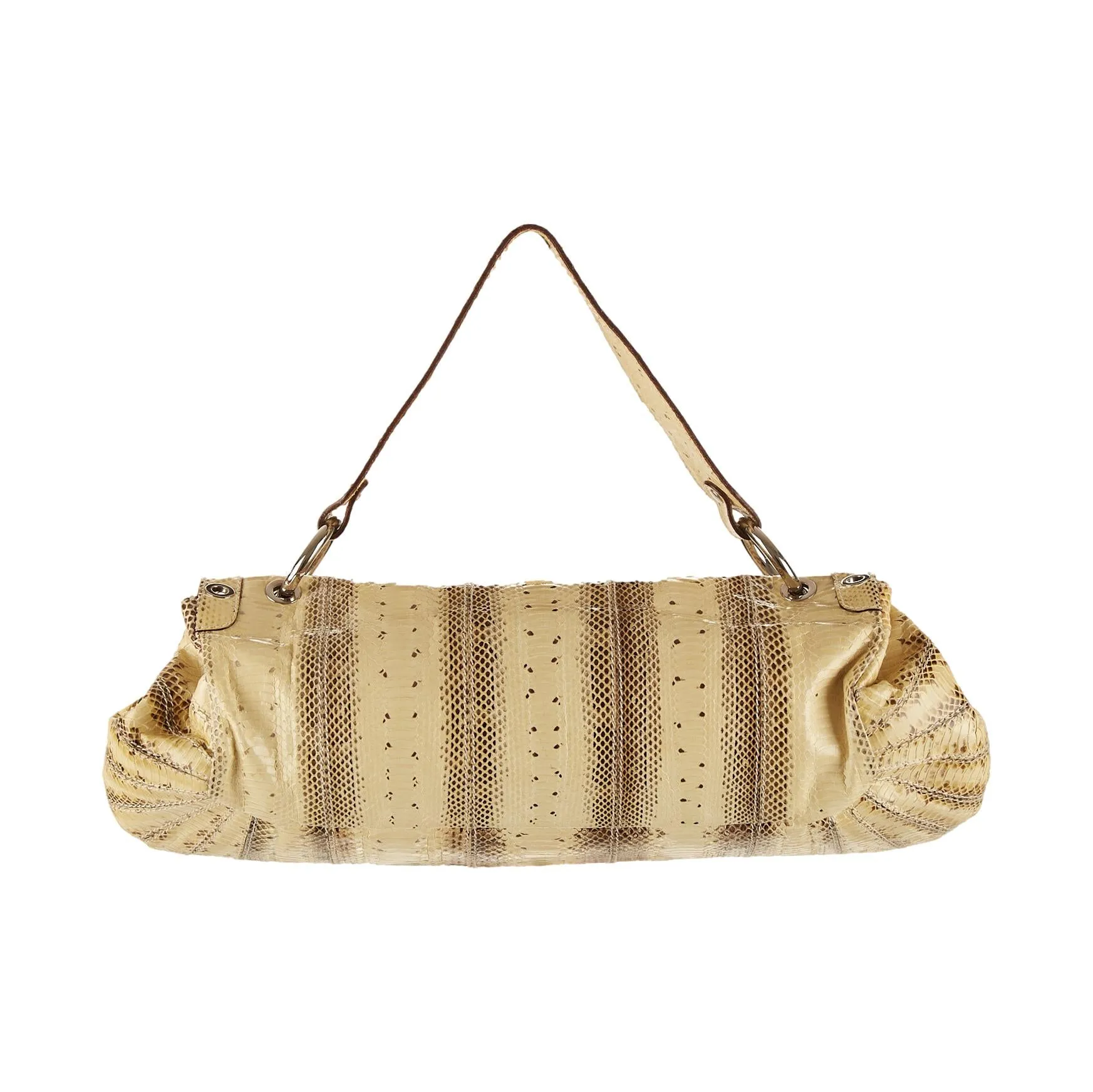Dolce & Gabbana Yellow Snakeskin Shoulder Bag