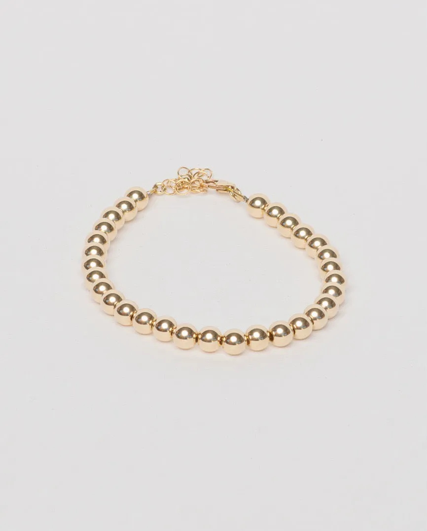 Dot Bracelet, Gold Filled 4mm