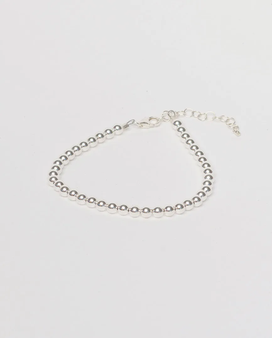 Dot Bracelet, Sterling Silver 4 mm