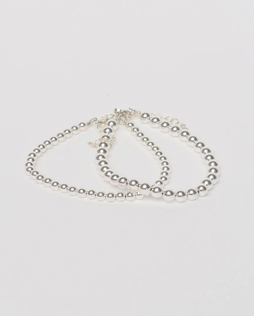 Dot Bracelet, Sterling Silver 4 mm