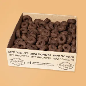 Double Chocolate Mini Donut Case (432 pcs) | Concession and Carnival Foodservice Supplies Canada