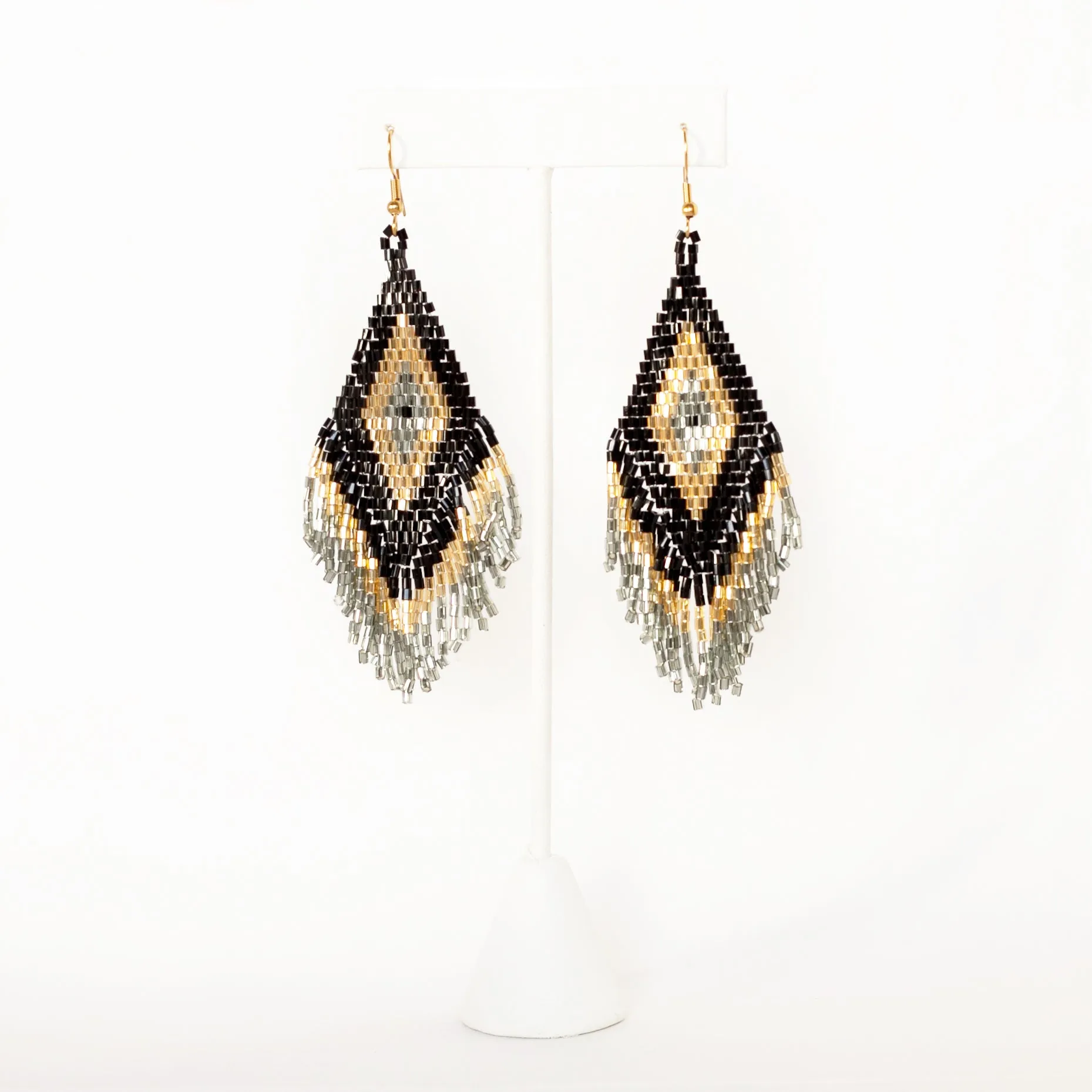 Earring Beaded Dangle Fringe