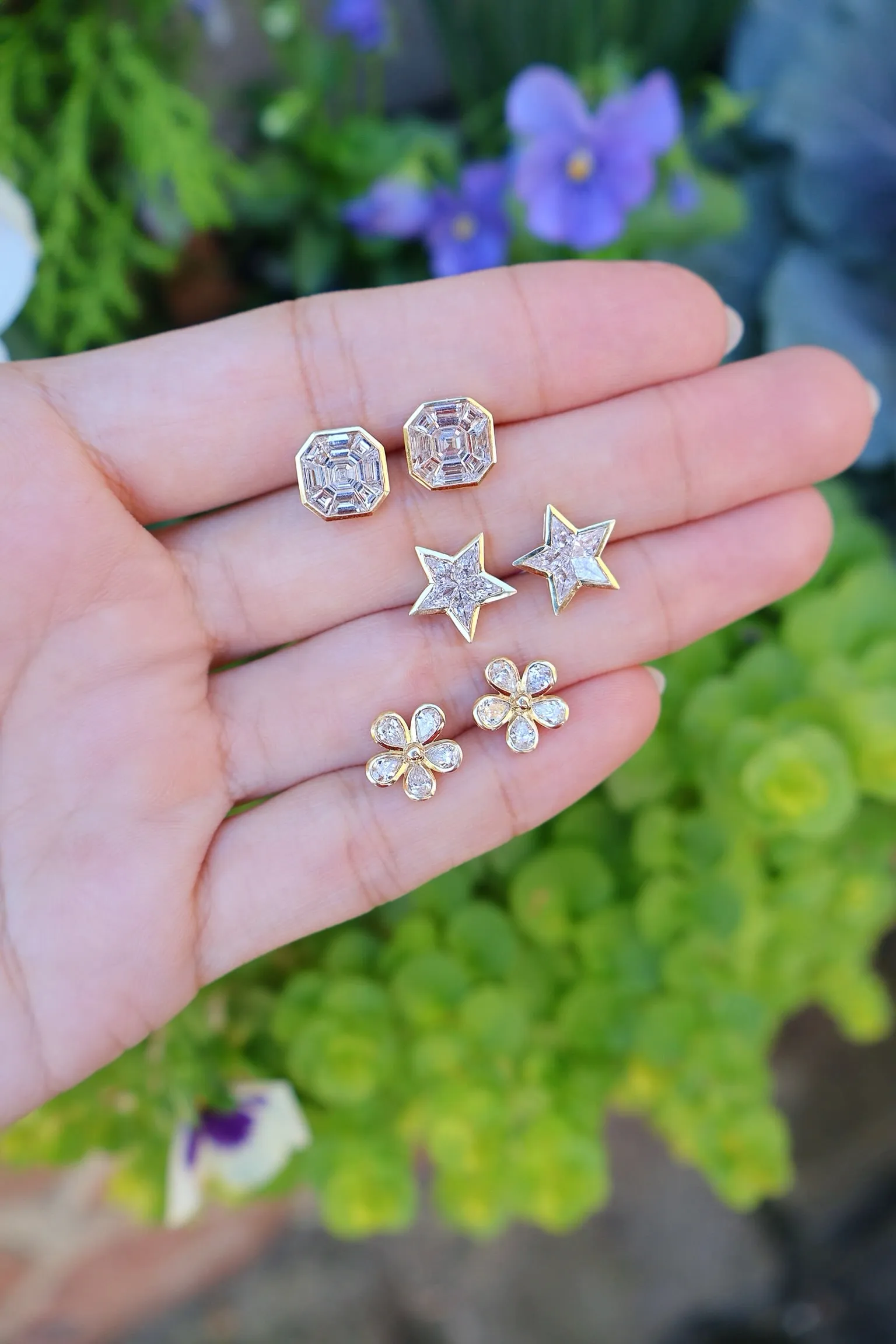 Eclipse Star Diamond Earrings
