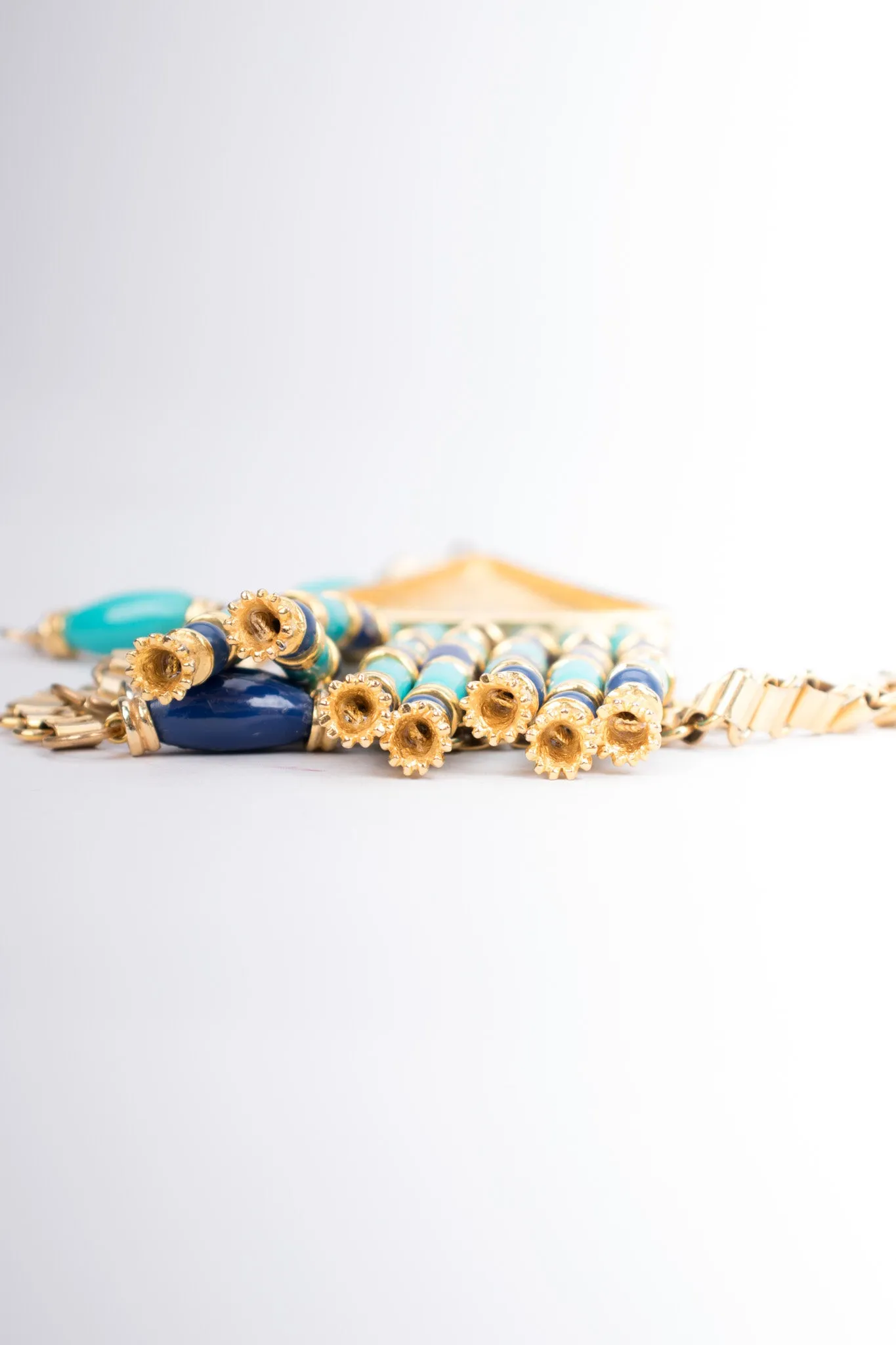Egyptian Inspired Bead Fringe Pendant