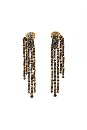 Egyptian Revival Fringe Earrings