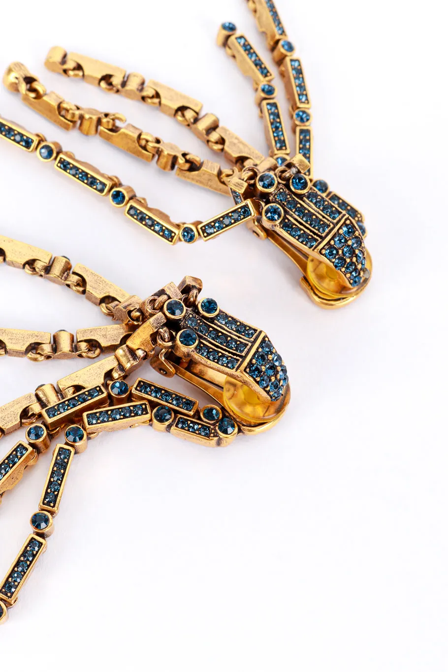 Egyptian Revival Fringe Earrings