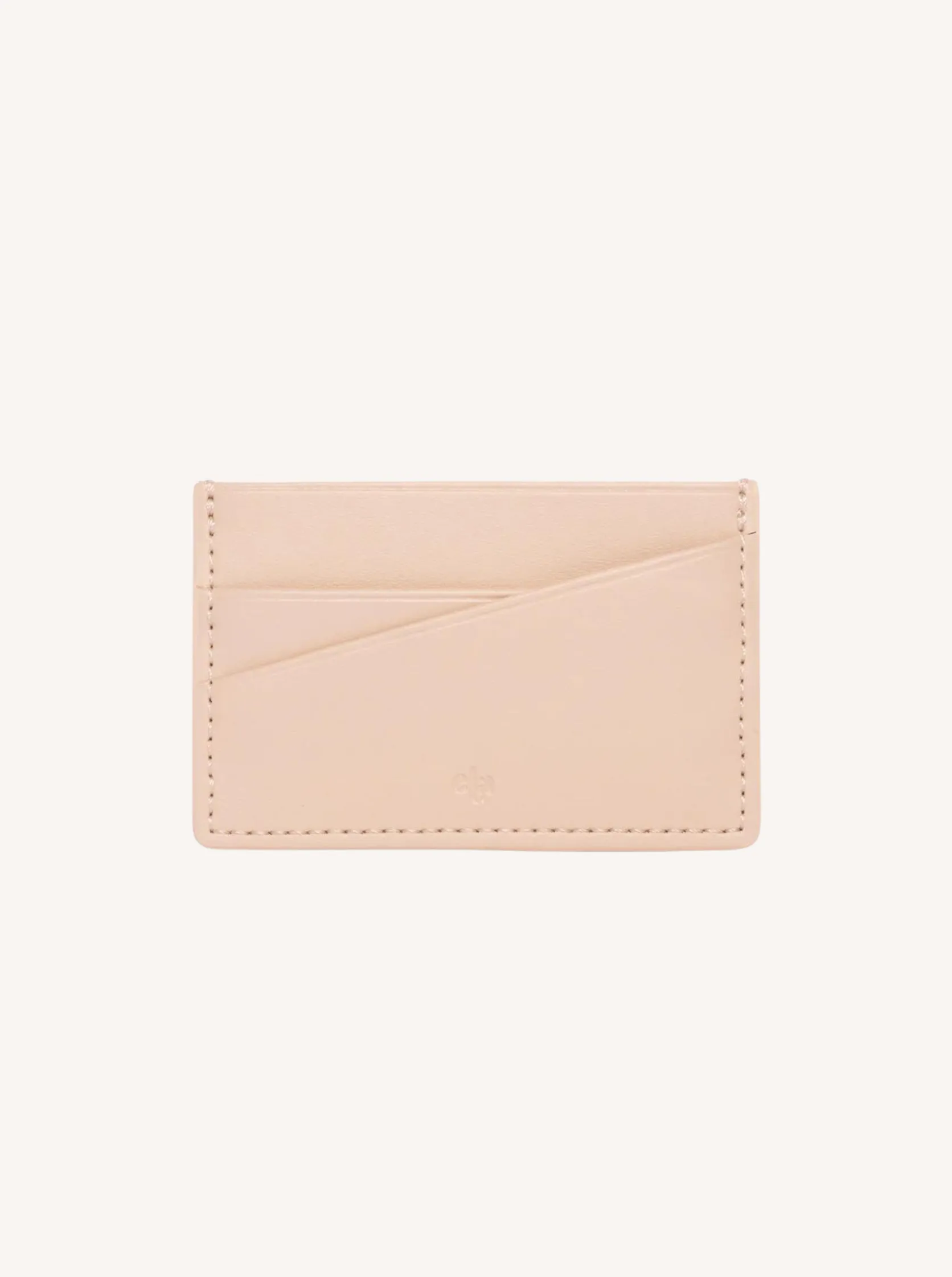 Ela Apple Leather Card Holder - Nude