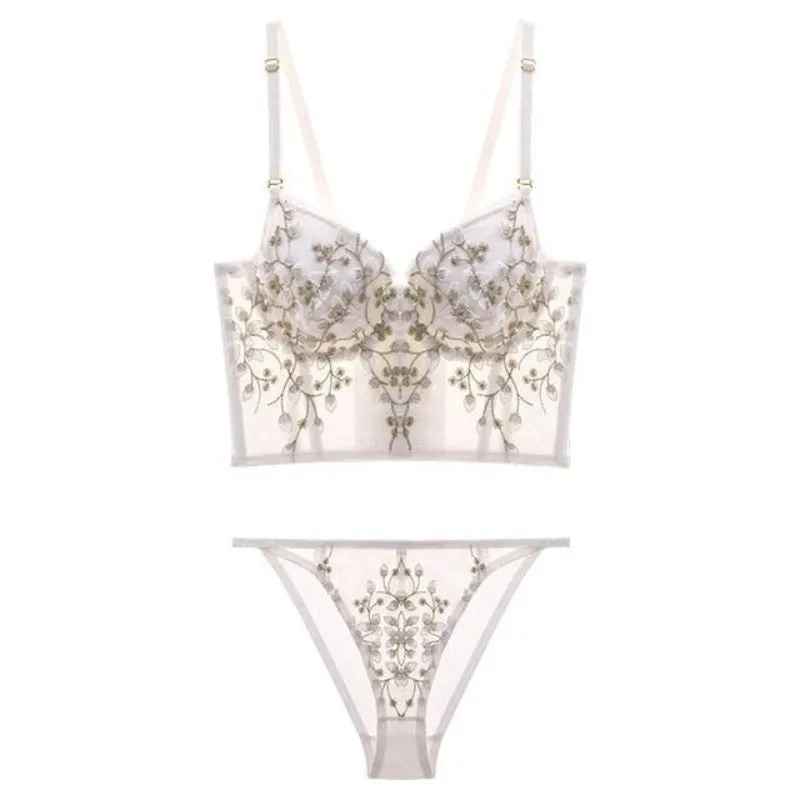 Embroidered Bra Set