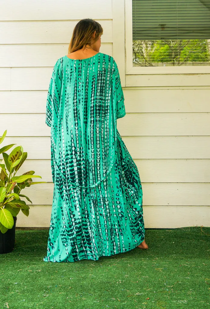 Emerald Tie Dye Kimono Robe