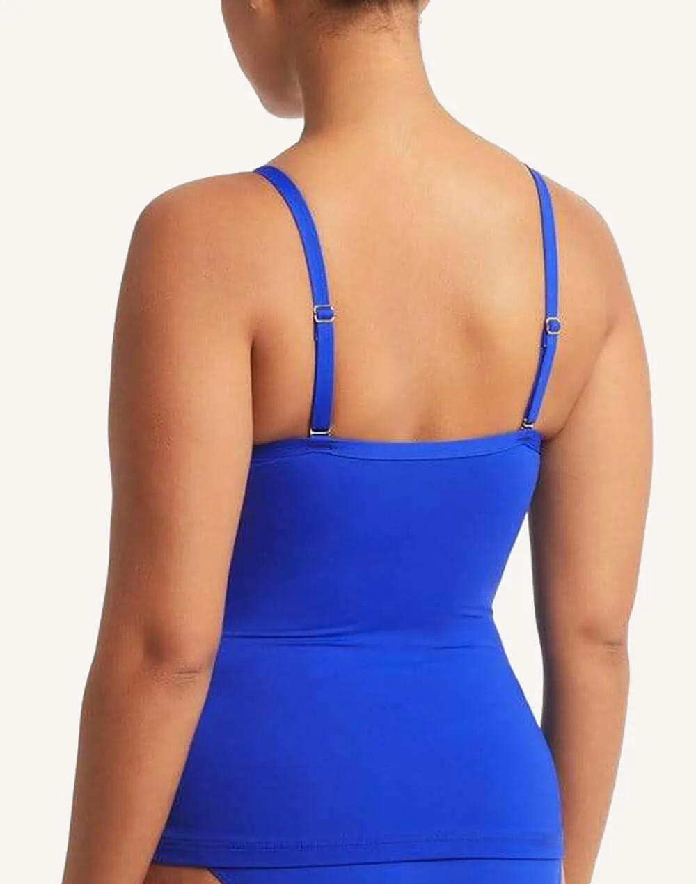 Essentials Cobalt Cross Front DD/E Tankini Top