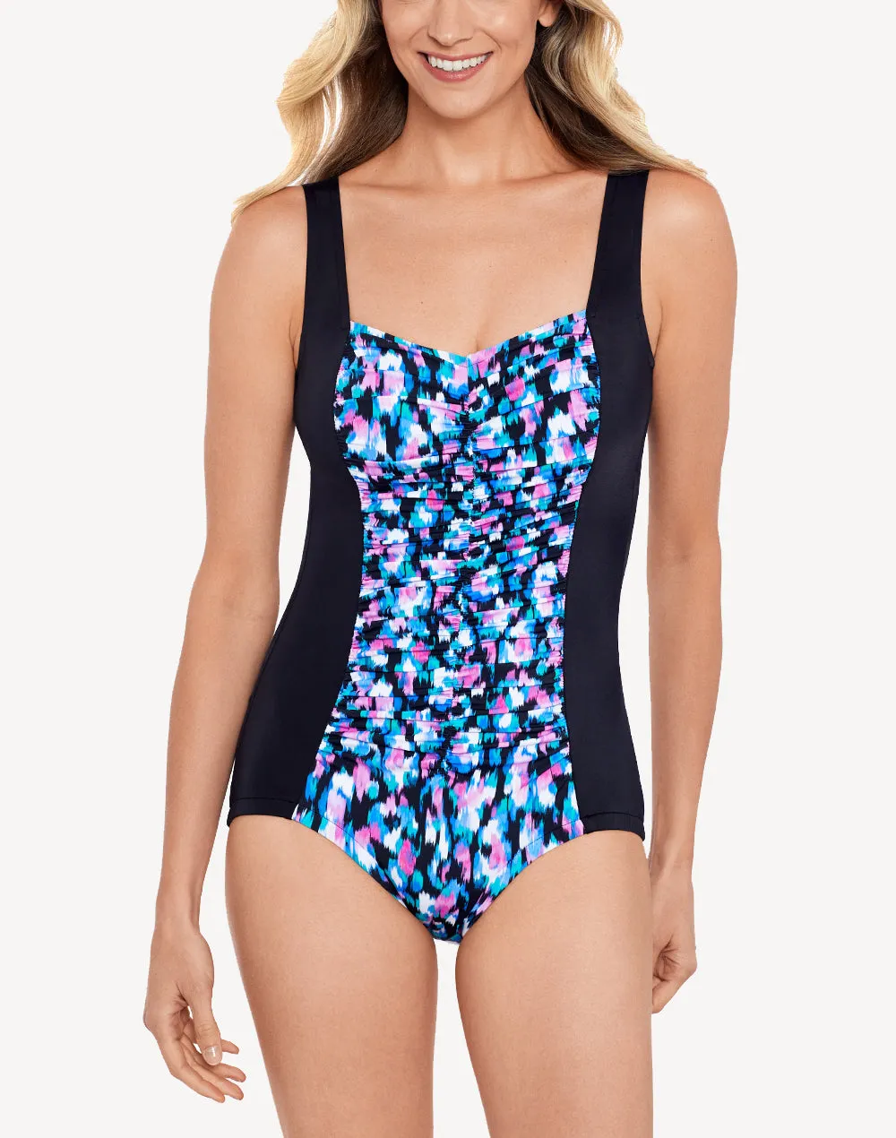 Eternal Flame Shirred Front Girl Leg One Piece