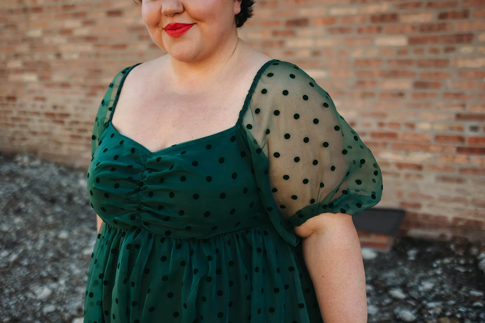 everly babydoll dress in hunter green