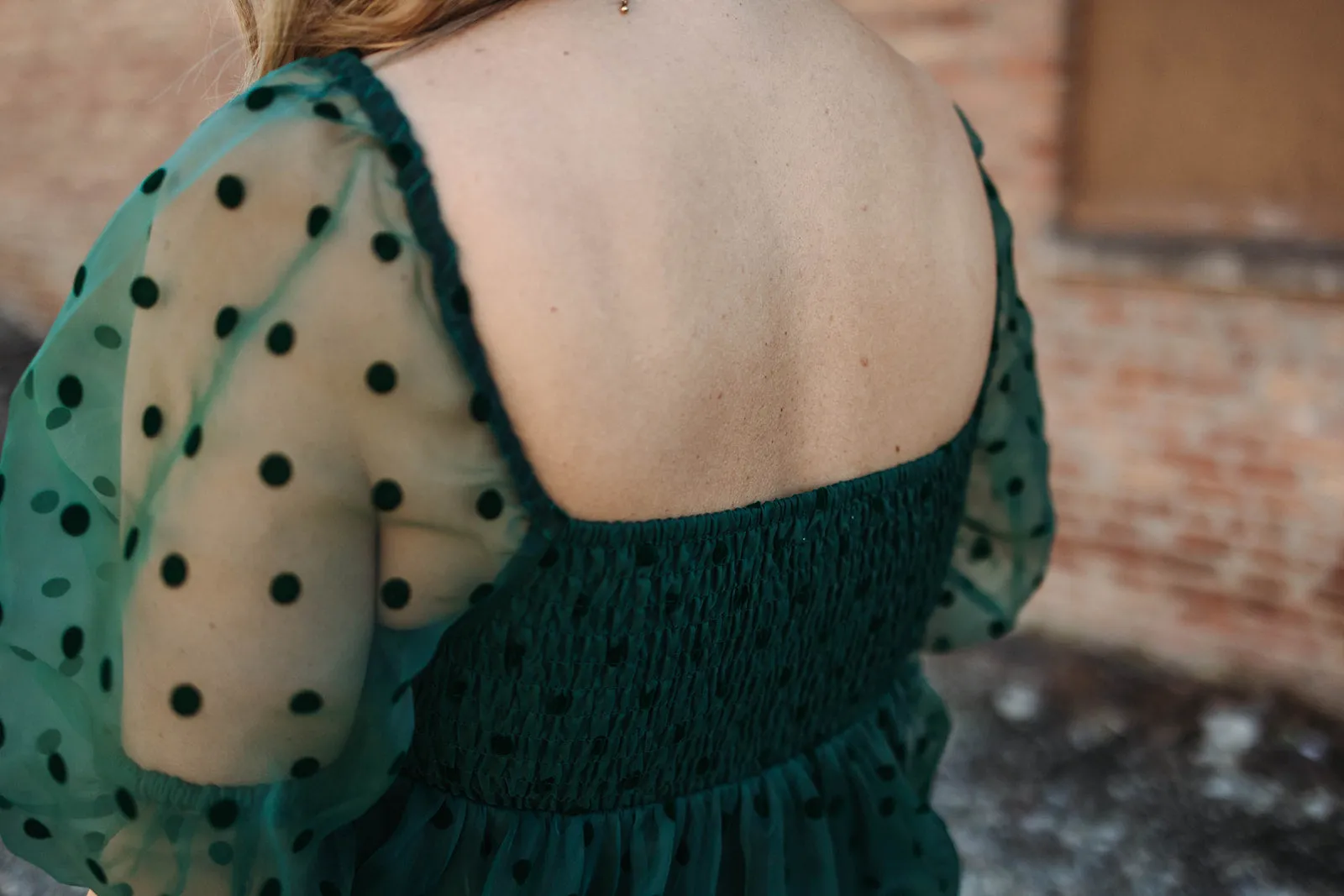 everly babydoll dress in hunter green