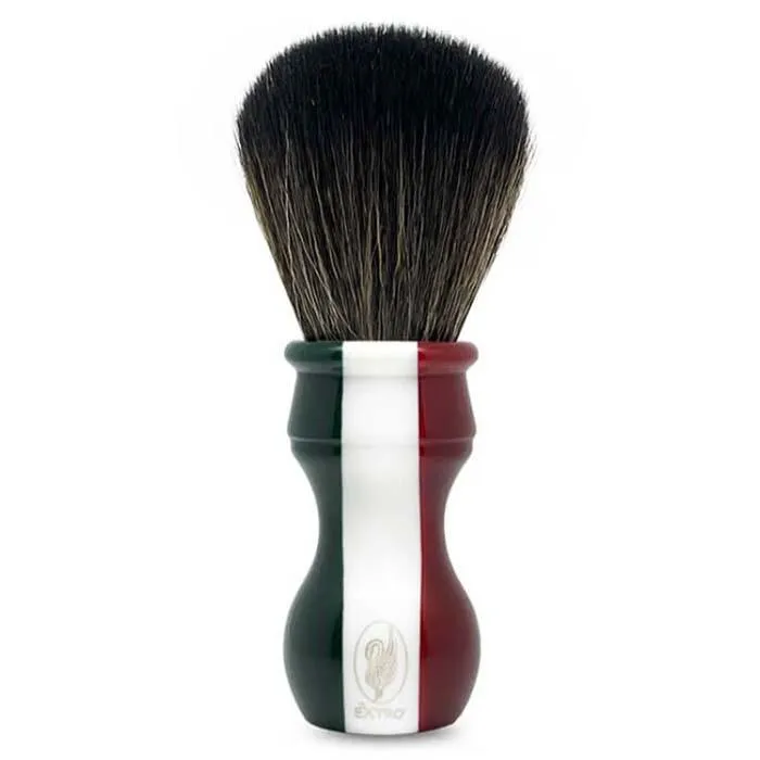 Extro Cosmesi Italian Tricolour Medium Hard Synthetic Shaving Brush