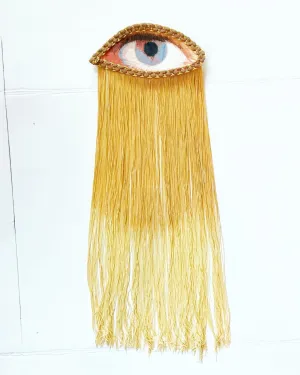 Eye Appliqué with Gold Fringe