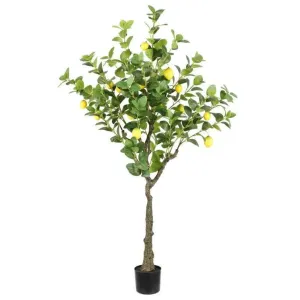 Faux Lemon Tree in Pot
