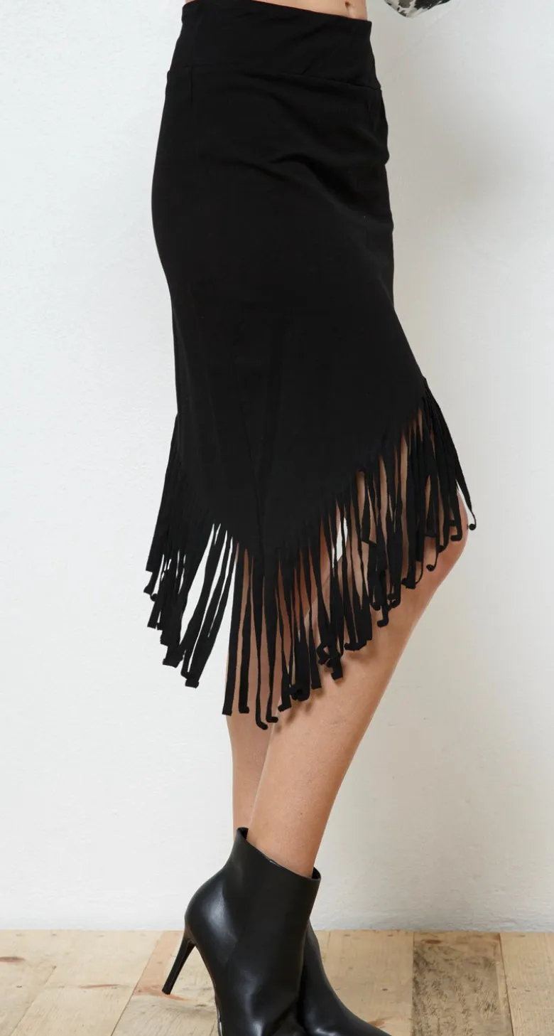 Feeling Fine Fringe Skirt