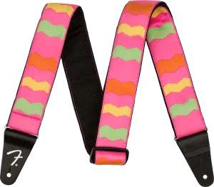 Fender MonoNeon Woven Strap, Neon Pink, 2"
