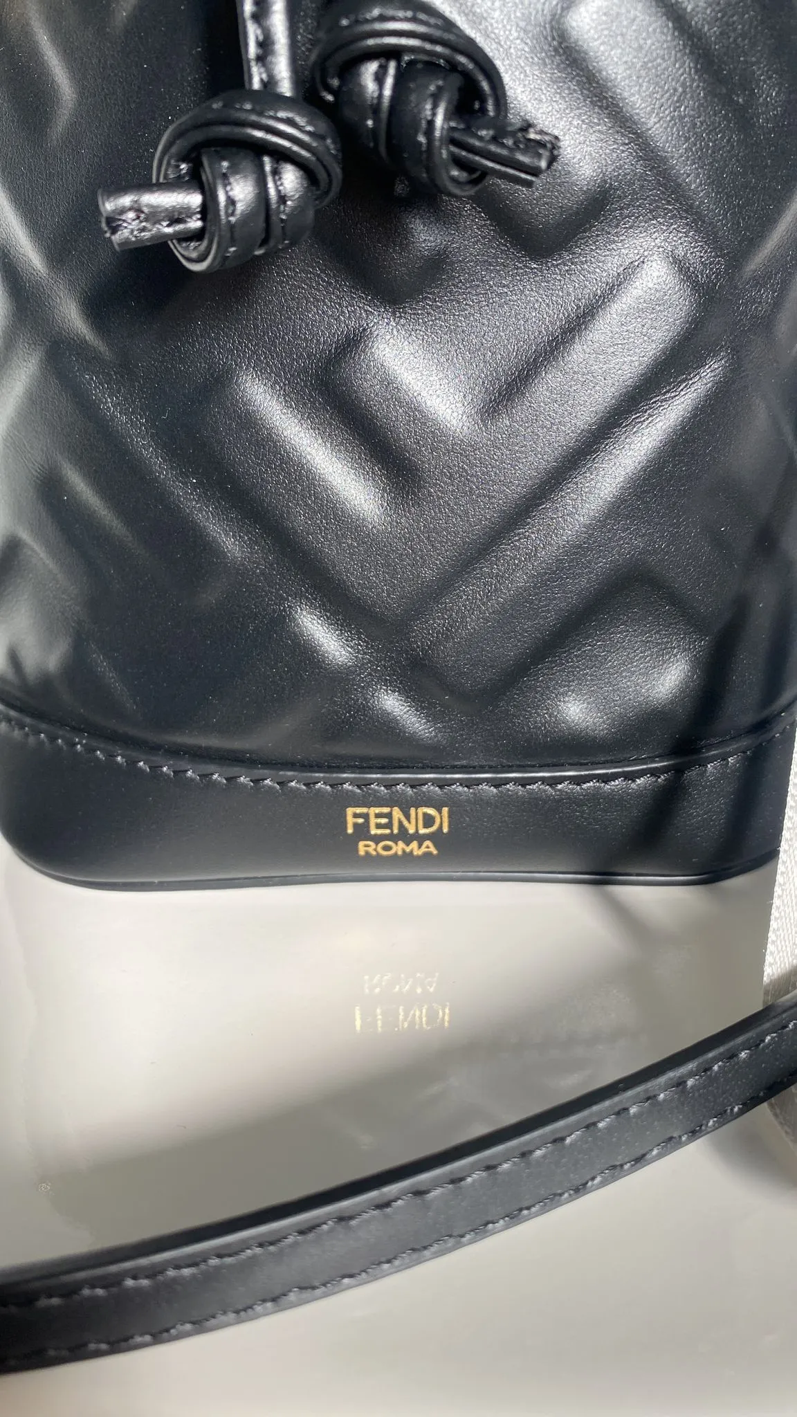 Fendi Black FF Mon Tresor Leather Mini Bag