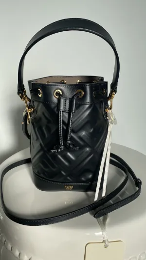 Fendi Black FF Mon Tresor Leather Mini Bag