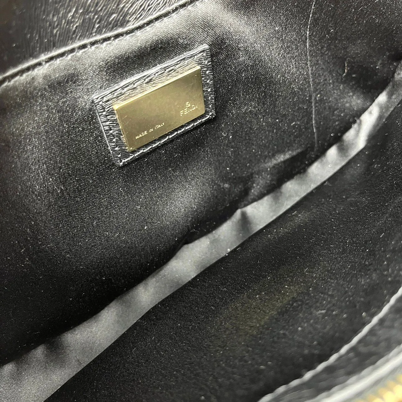 Fendi Black Fur Small Shoulder Bag