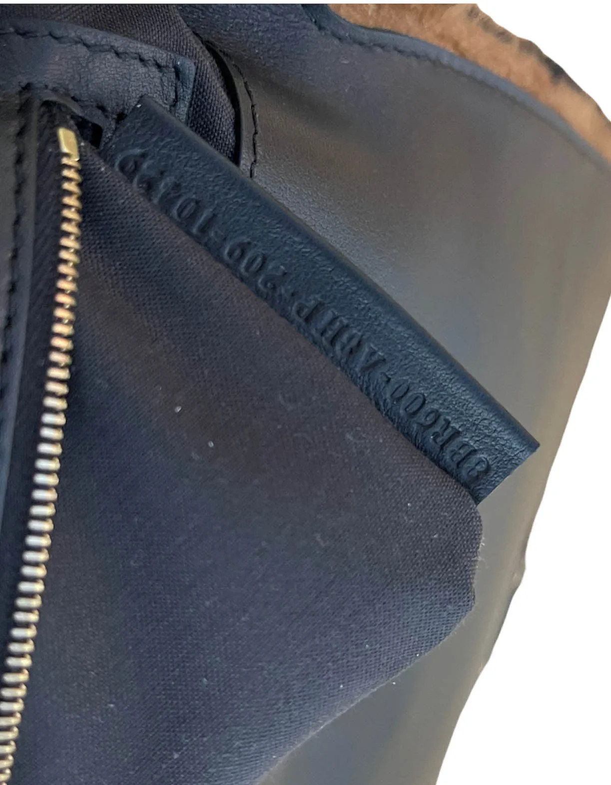 Fendi Brown Monogram Sheepskin Baguette NM Bag w/ Two Straps