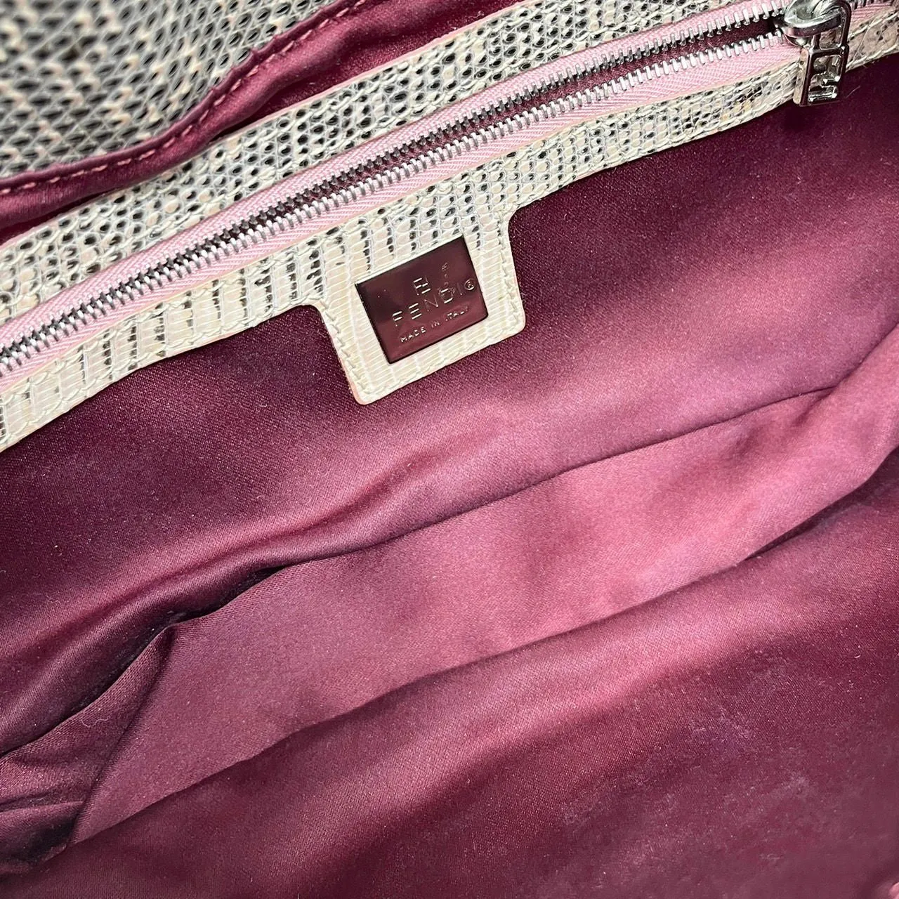 Fendi Pink Sequin Baguette