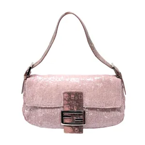 Fendi Pink Sequin Baguette