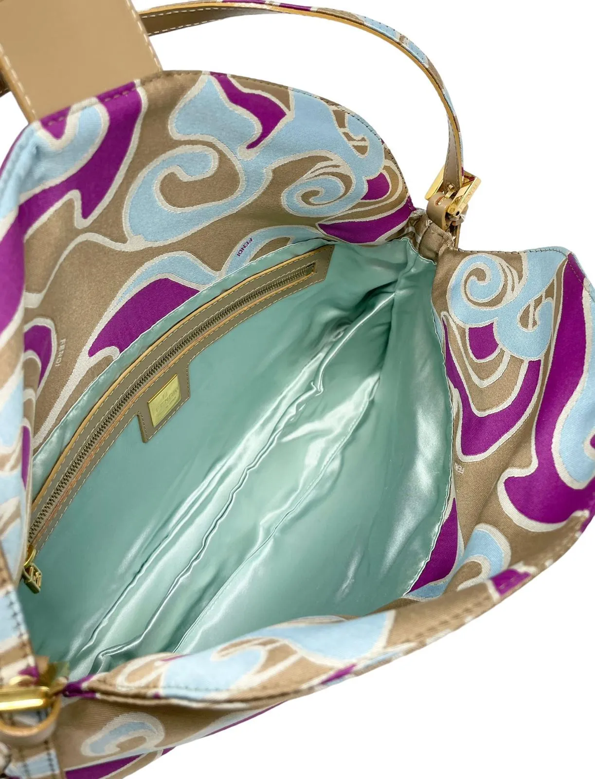 Fendi Wave Print Baguette Bag