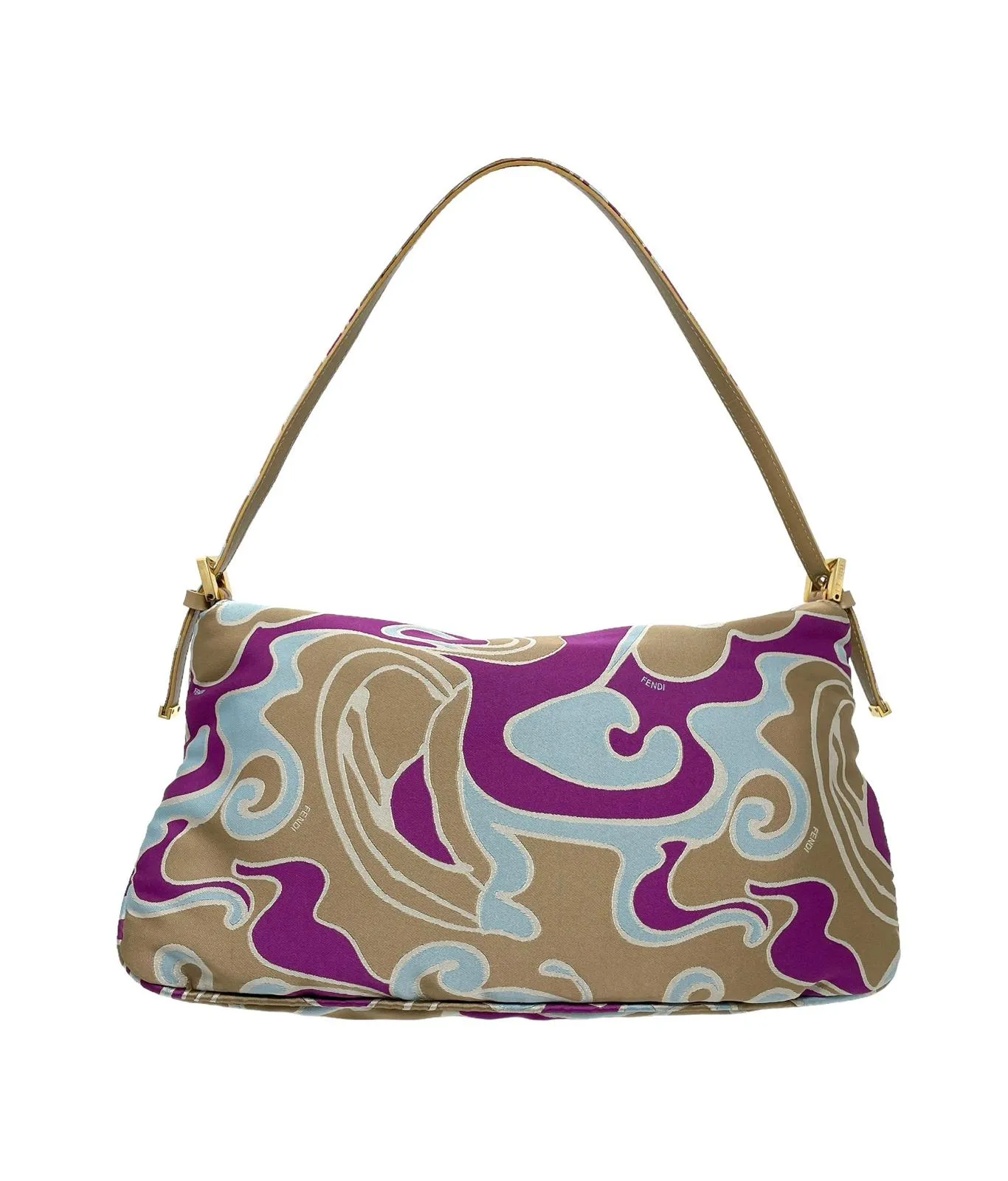 Fendi Wave Print Baguette Bag