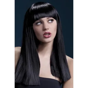 Fever Alexia Wig - Black, Long Blunt Cut with Fringe
