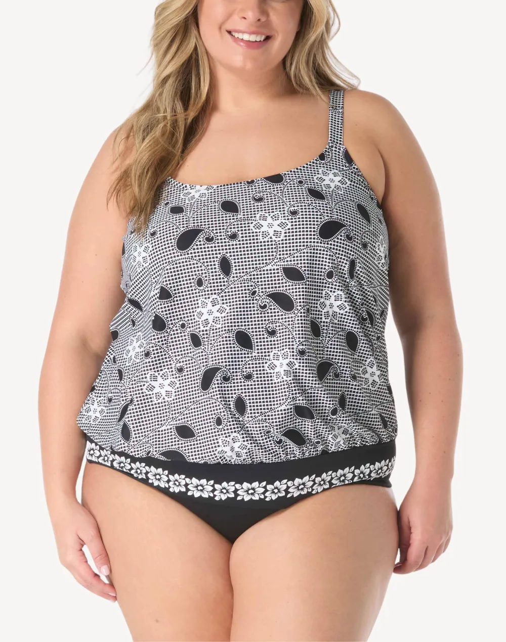 Floral Allure Sarah Plus Size Tankini Top