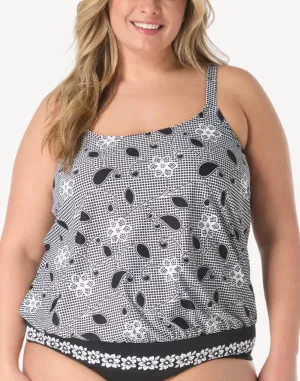 Floral Allure Sarah Plus Size Tankini Top