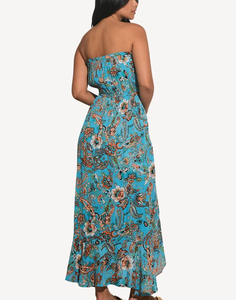 Floral Bandeau Maxi Dress