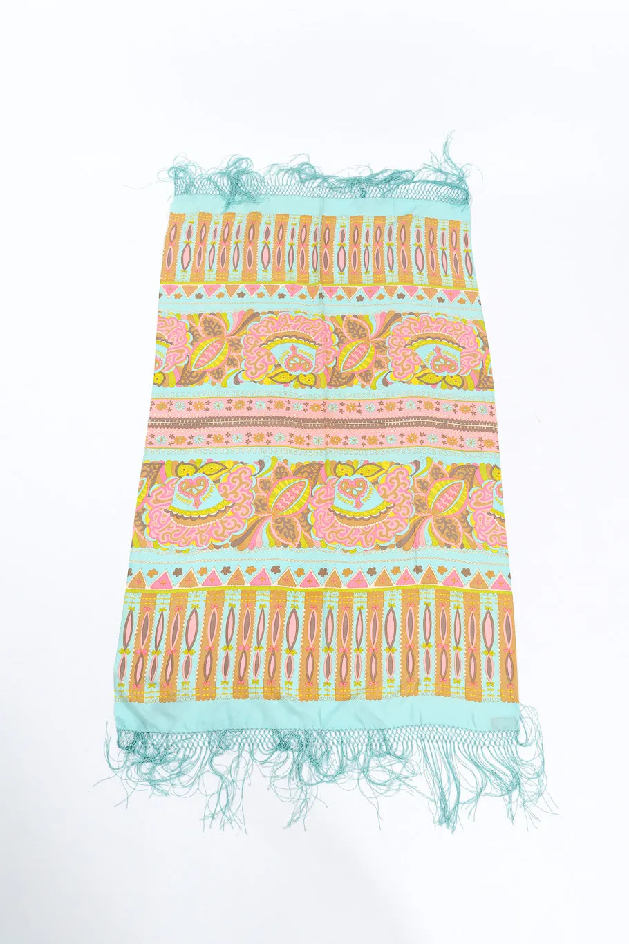 Floral Leaf Fringe Shawl