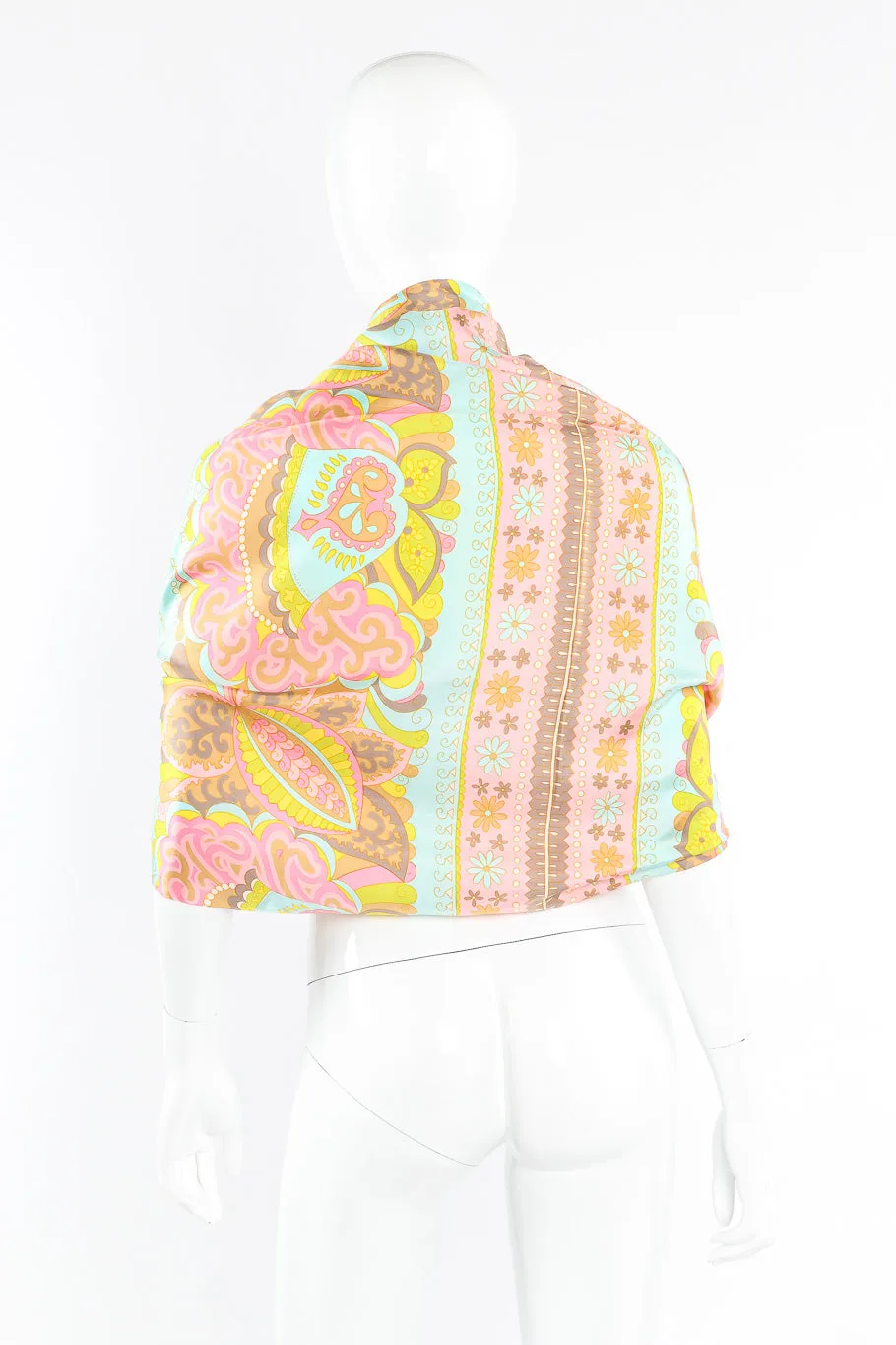 Floral Leaf Fringe Shawl