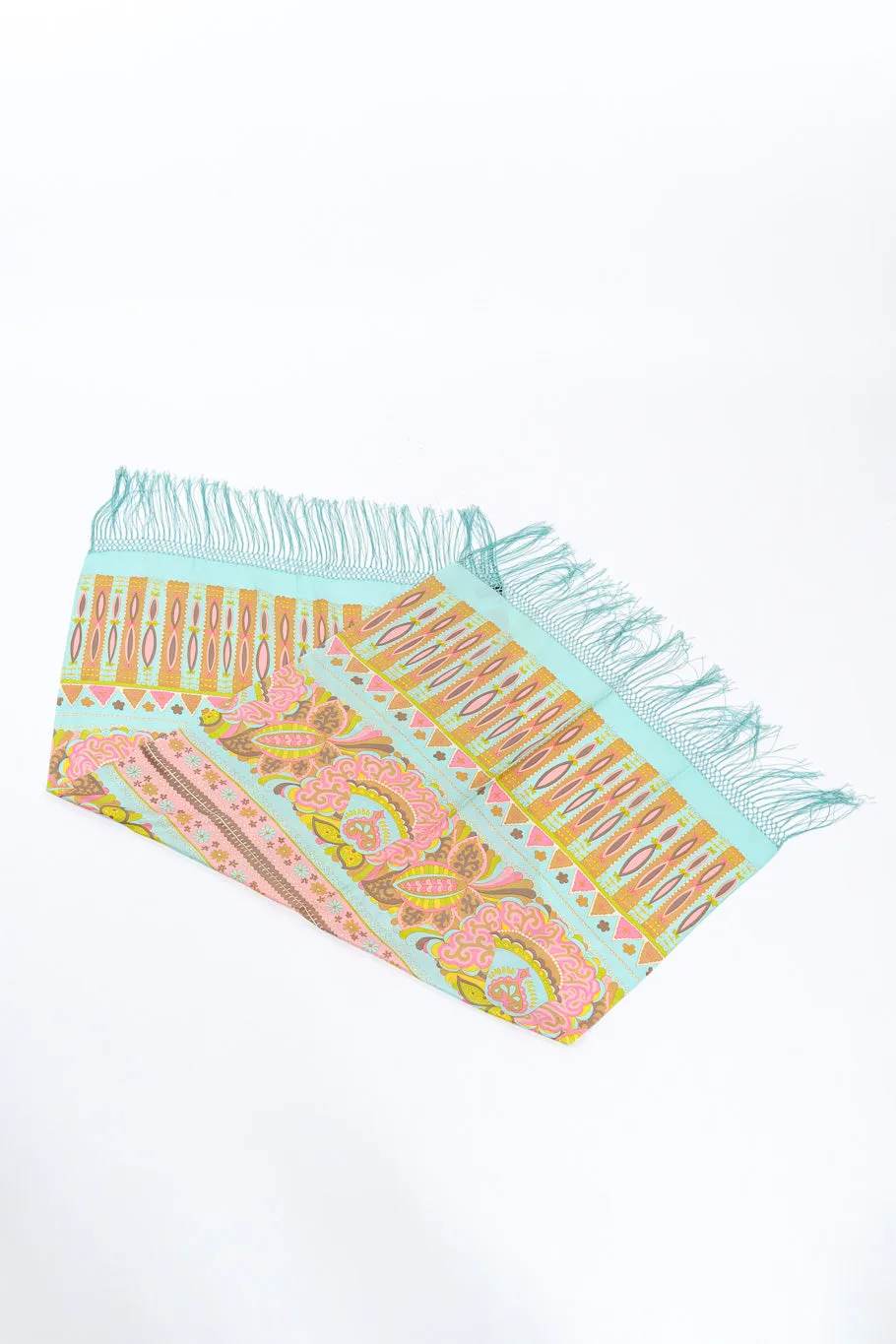 Floral Leaf Fringe Shawl
