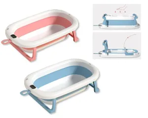 Foldable Baby Bathtub with Thermometer (PK6) Bh-18-0157
