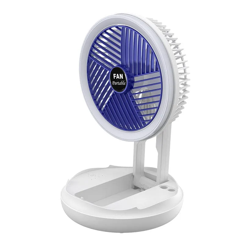 Foldable Desk Wall-mounted Fan with LED Lamp