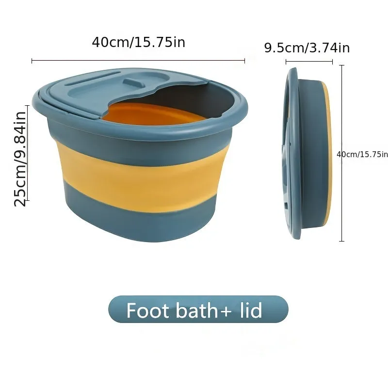 Foldable Foot Bath & Foot Massager Set
