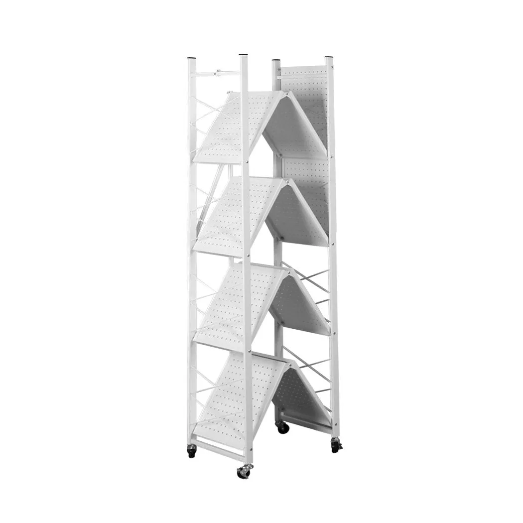 Foldable Storage Shelf Display Rack Bookshelf Bookcase Shelving Metal Organiser