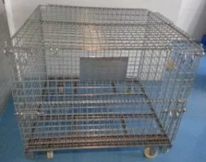FOLDABLE WIRE MESH CAGE WITH TOP COVER & WHEELS