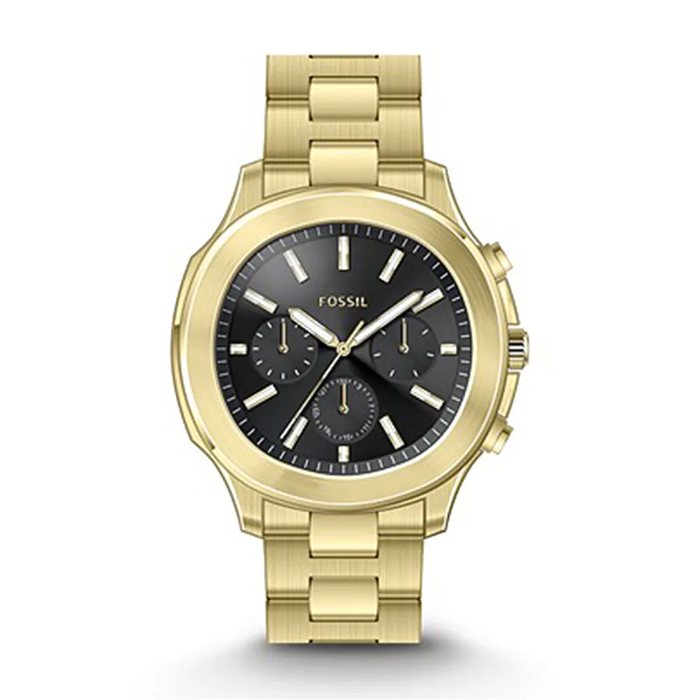 Fossil Analog Men's Watch Gold Plated Metal Bracelet - BQ2590