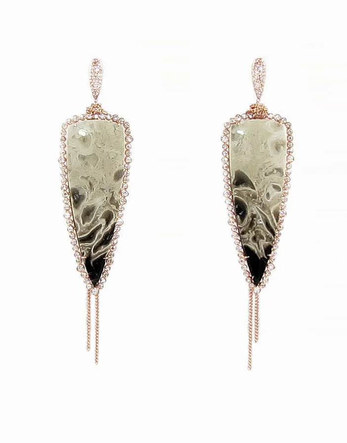 Fossil Palm in Diamonds
