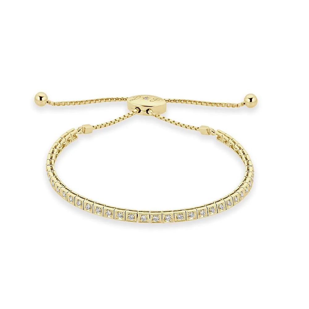 Four-Prong Sqaure Shaped Adjustable Bracelet