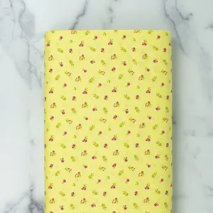 Fresh Picked by Sue Zipkin - Tiny flowers on Light Yellow Lime