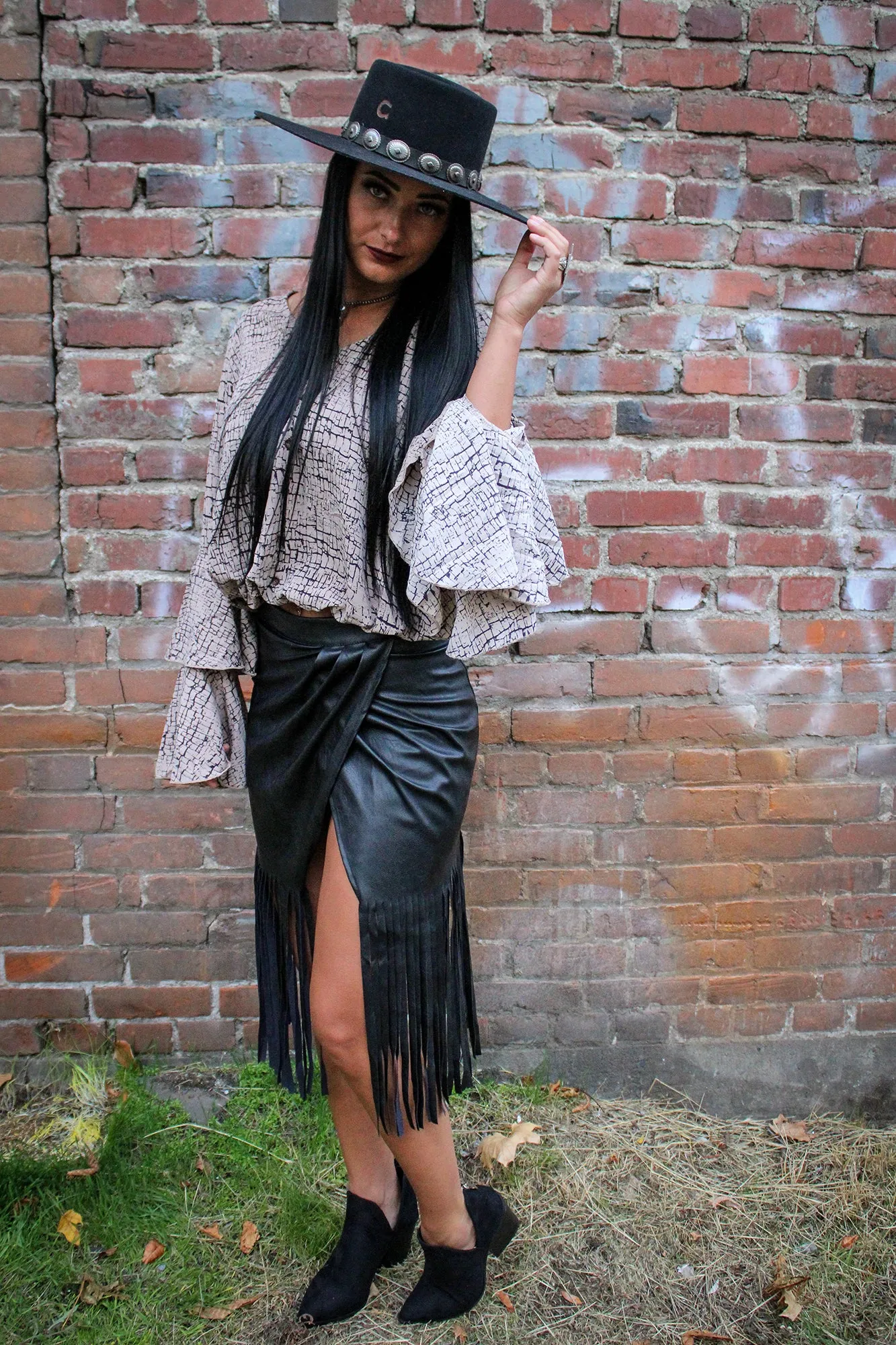 Fringe Faux Skirt